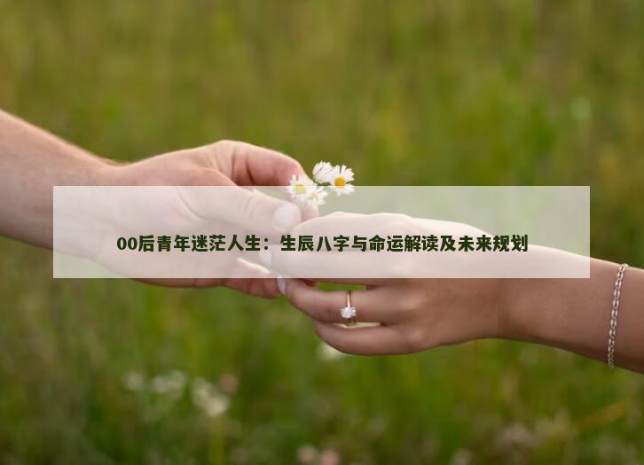 00后青年迷茫人生：生辰八字与命运解读及未来规划